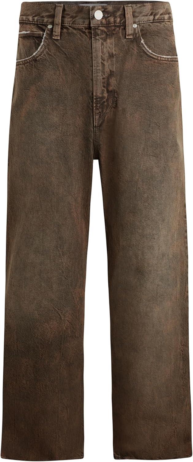 imageHUDSON Mens Luca Loose Fit Wide Leg Denim PantDark Earth