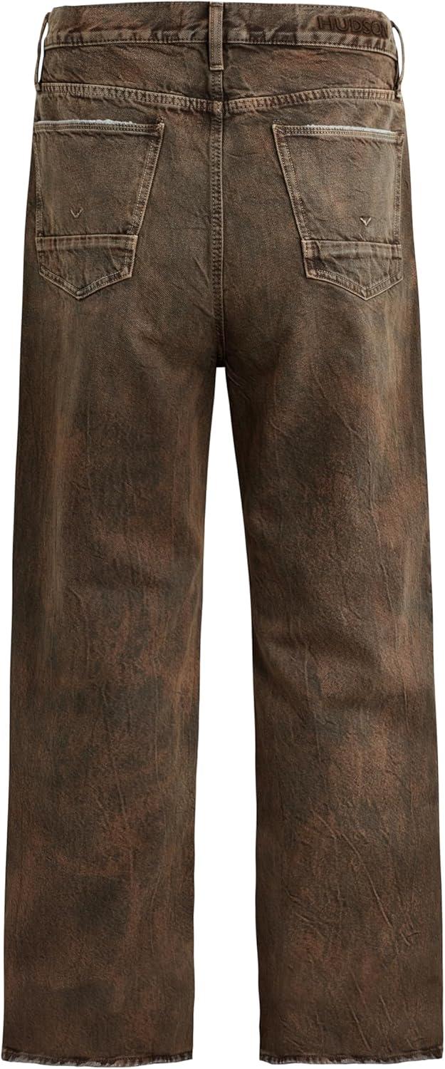 imageHUDSON Mens Luca Loose Fit Wide Leg Denim PantDark Earth
