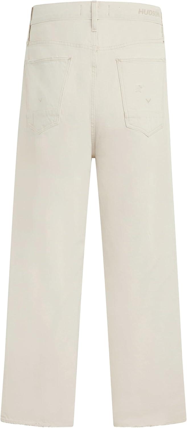 imageHUDSON Mens Luca Loose Fit Wide Leg Denim PantWhite Sands
