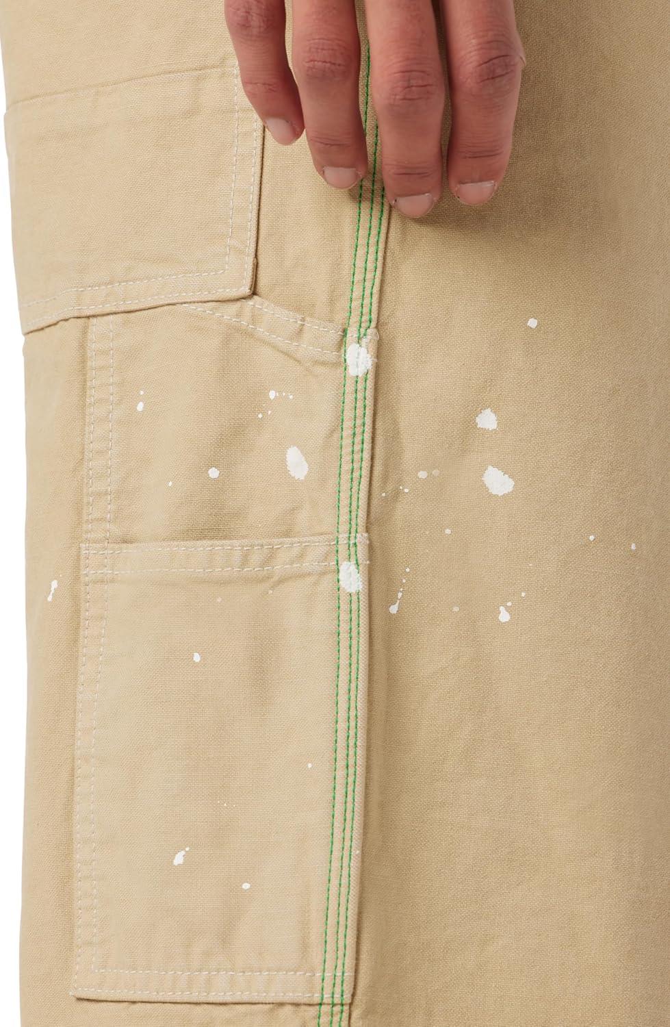 imageHUDSON Mens Luca Loose Fit Wide Leg Denim PantWork Khaki