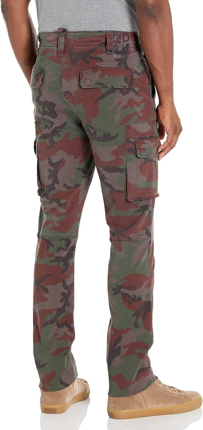 imageHUDSON Mens Stacked Slim Military Cargo PantDark Army