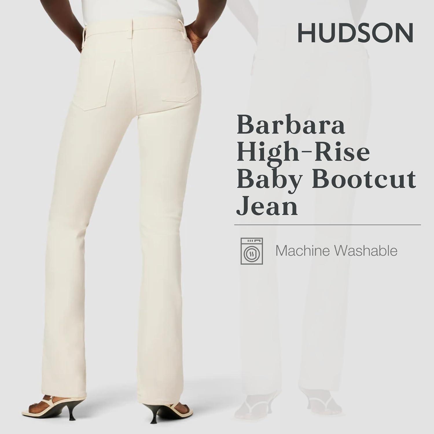 imageHUDSON Womens Barbara High Rise Baby Boot JeanEcru