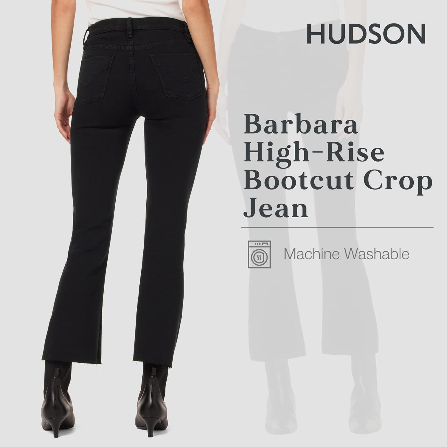 imageHUDSON Womens Barbara High Rise Bootcut Crop JeanBlack