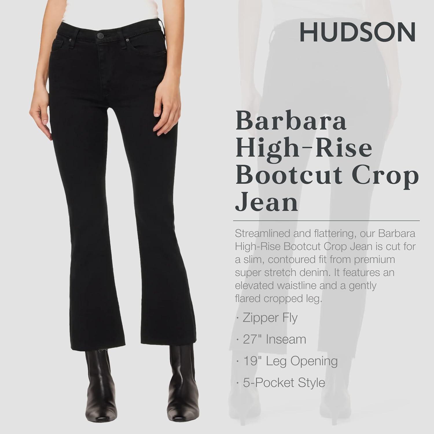 imageHUDSON Womens Barbara High Rise Bootcut Crop JeanBlack