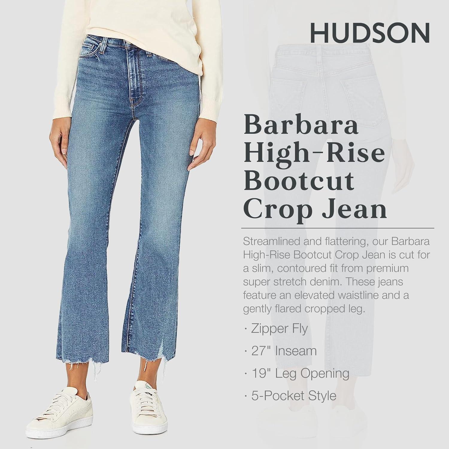 imageHUDSON Womens Barbara High Rise Bootcut Crop JeanDancing Days