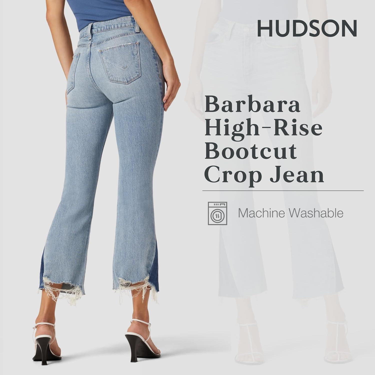 imageHUDSON Womens Barbara High Rise Bootcut Crop JeanIvy