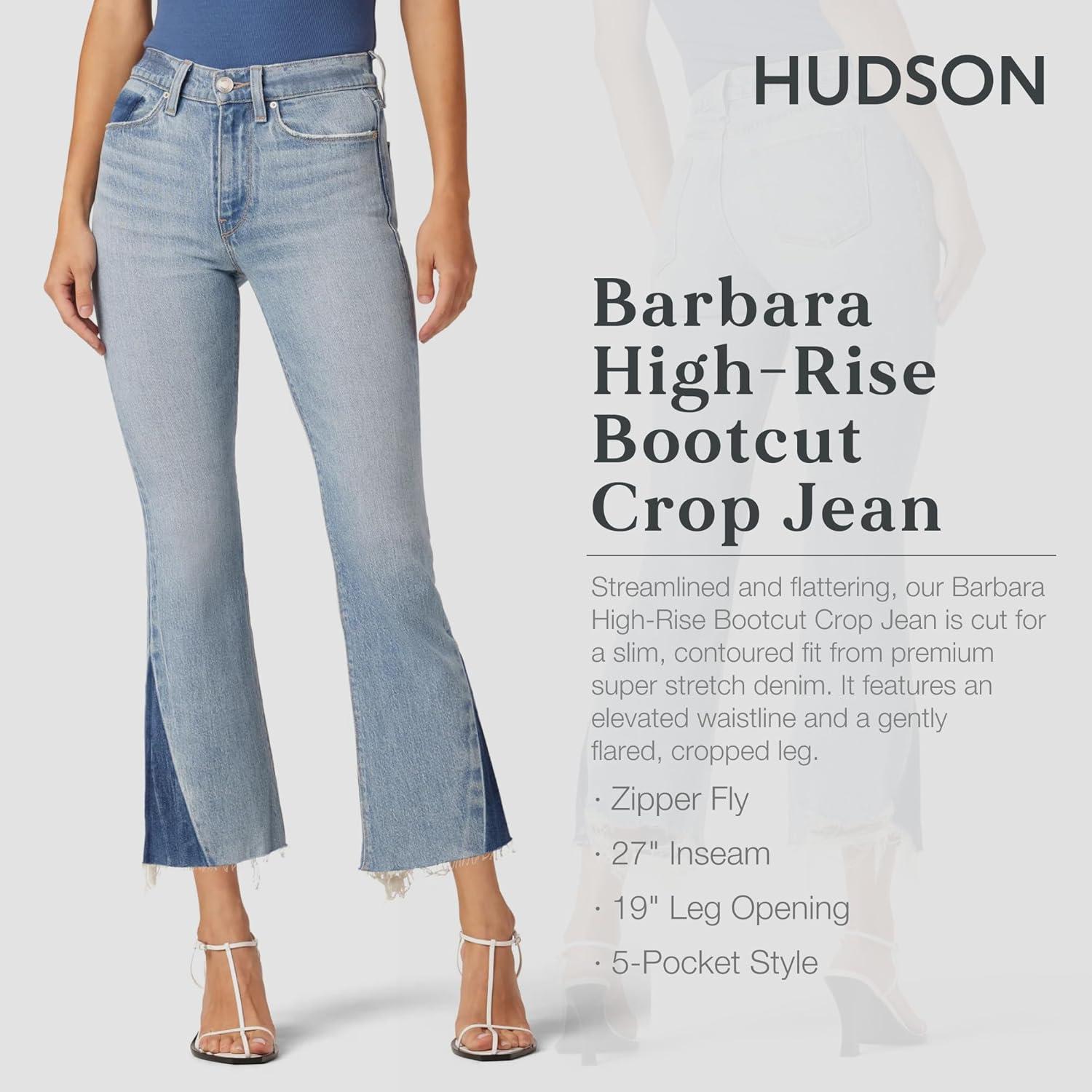 imageHUDSON Womens Barbara High Rise Bootcut Crop JeanIvy
