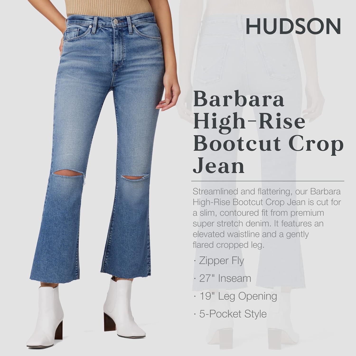 imageHUDSON Womens Barbara High Rise Bootcut Crop JeanSteady