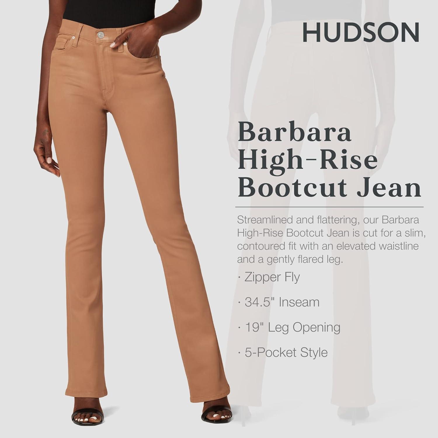 imageHUDSON Womens Barbara High Rise Super Skinny JeanTobacco Brown Coat