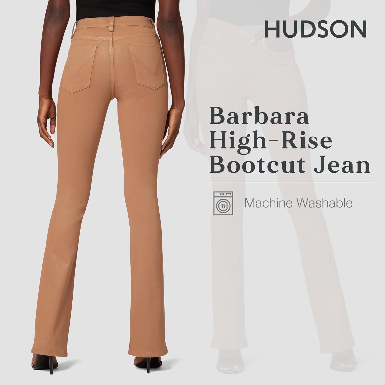imageHUDSON Womens Barbara High Rise Super Skinny JeanTobacco Brown Coat