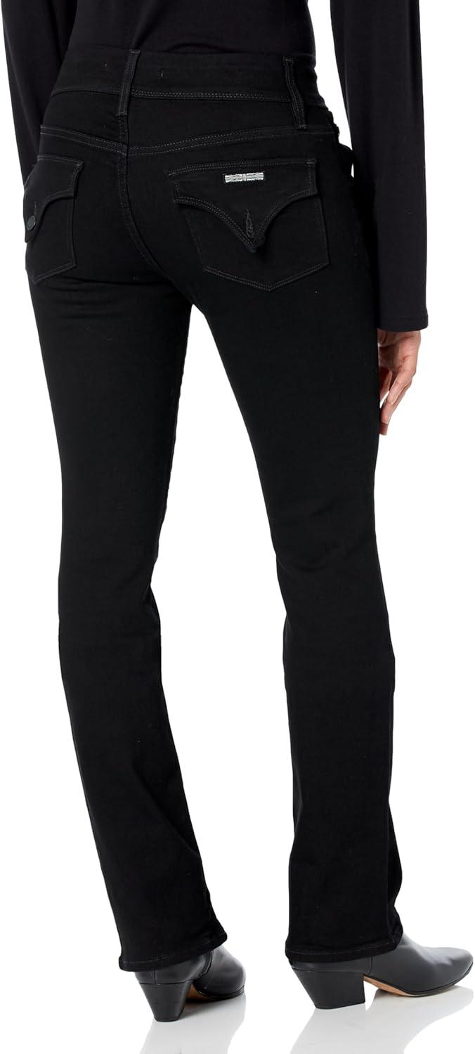 imageHUDSON Womens Beth Mid Rise Baby Bootcut Jean with Back Flap PocketsBlack
