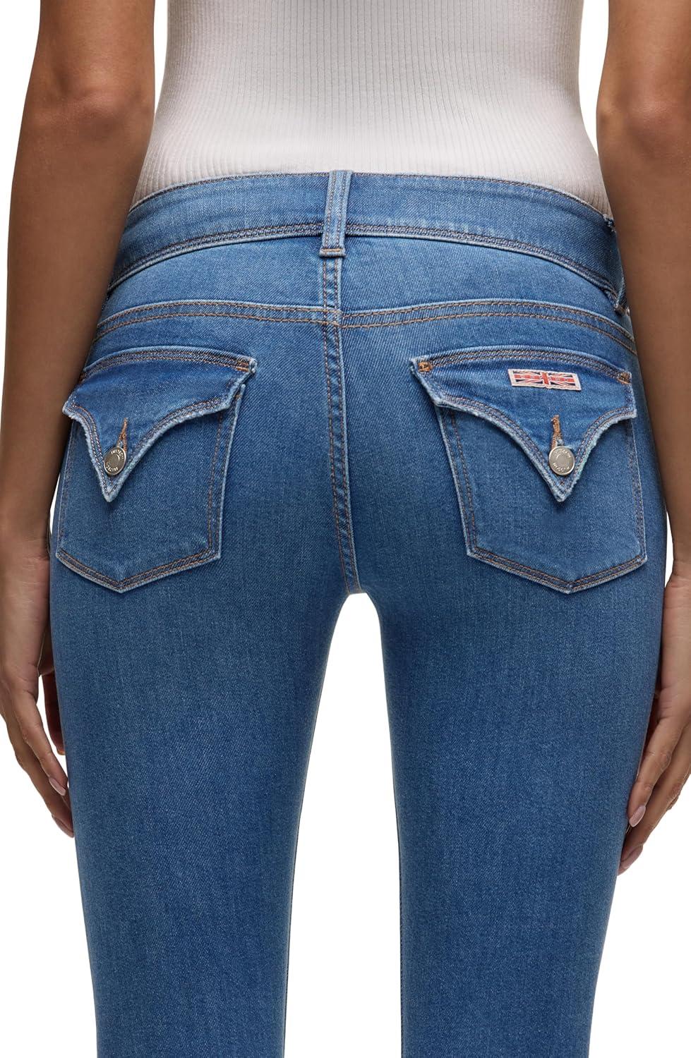 imageHUDSON Womens Beth Mid Rise Baby Bootcut Jean with Back Flap PocketsCanyon Spring