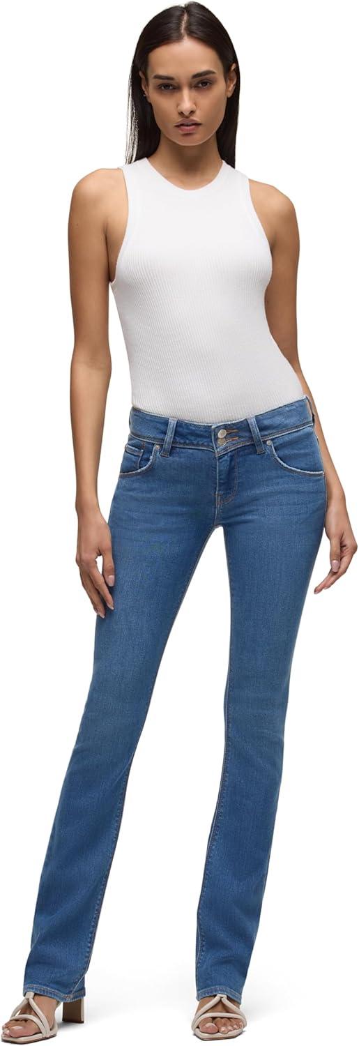 imageHUDSON Womens Beth Mid Rise Baby Bootcut Jean with Back Flap PocketsCanyon Spring