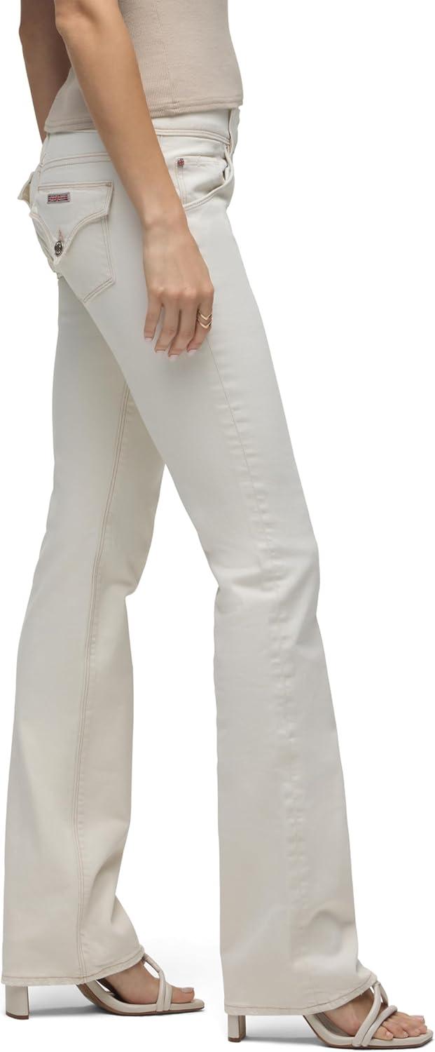 imageHUDSON Womens Beth Mid Rise Baby Bootcut Jean with Back Flap PocketsEcru
