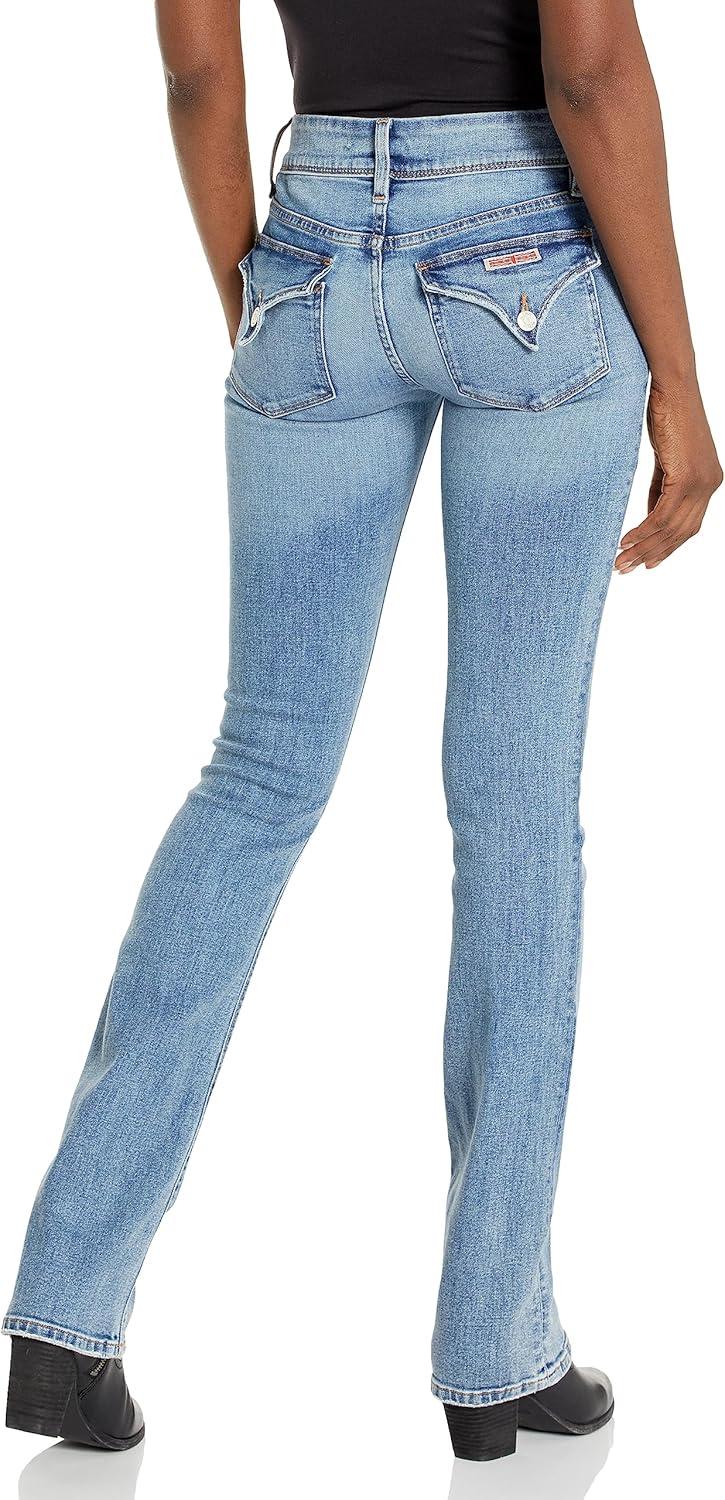 imageHUDSON Womens Beth Mid Rise Baby Bootcut Jean with Back Flap PocketsGolden
