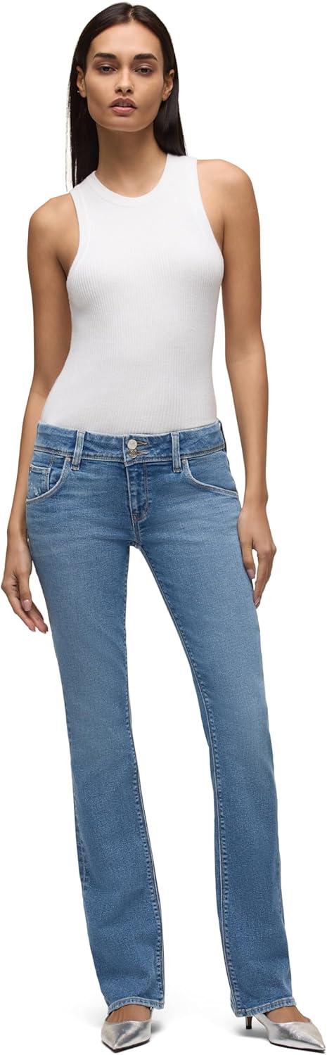 imageHUDSON Womens Beth Mid Rise Baby Bootcut Jean with Back Flap PocketsLuminaire
