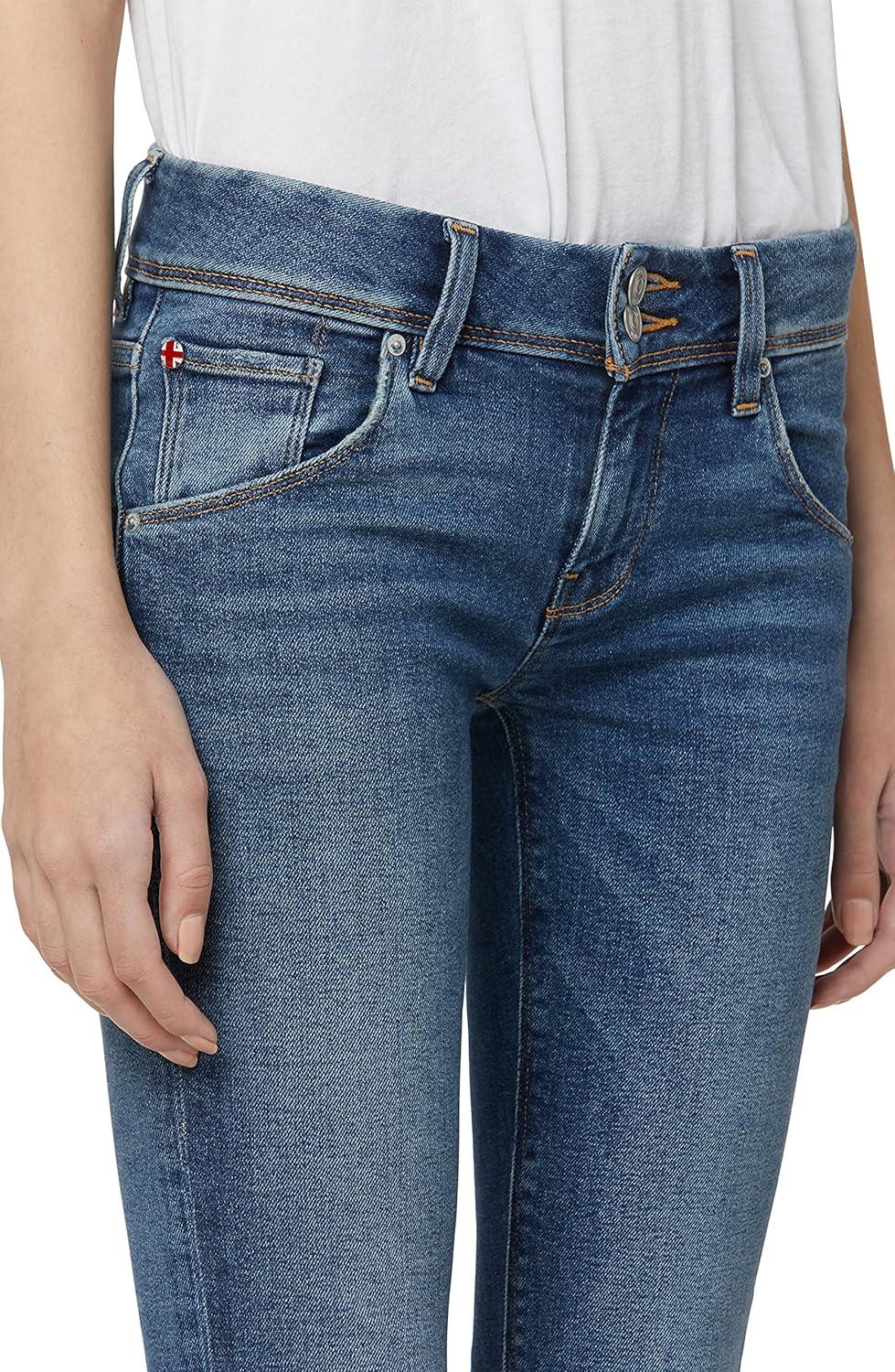 imageHUDSON Womens Beth Mid Rise Baby Bootcut Jean with Back Flap PocketsRhythm Rain