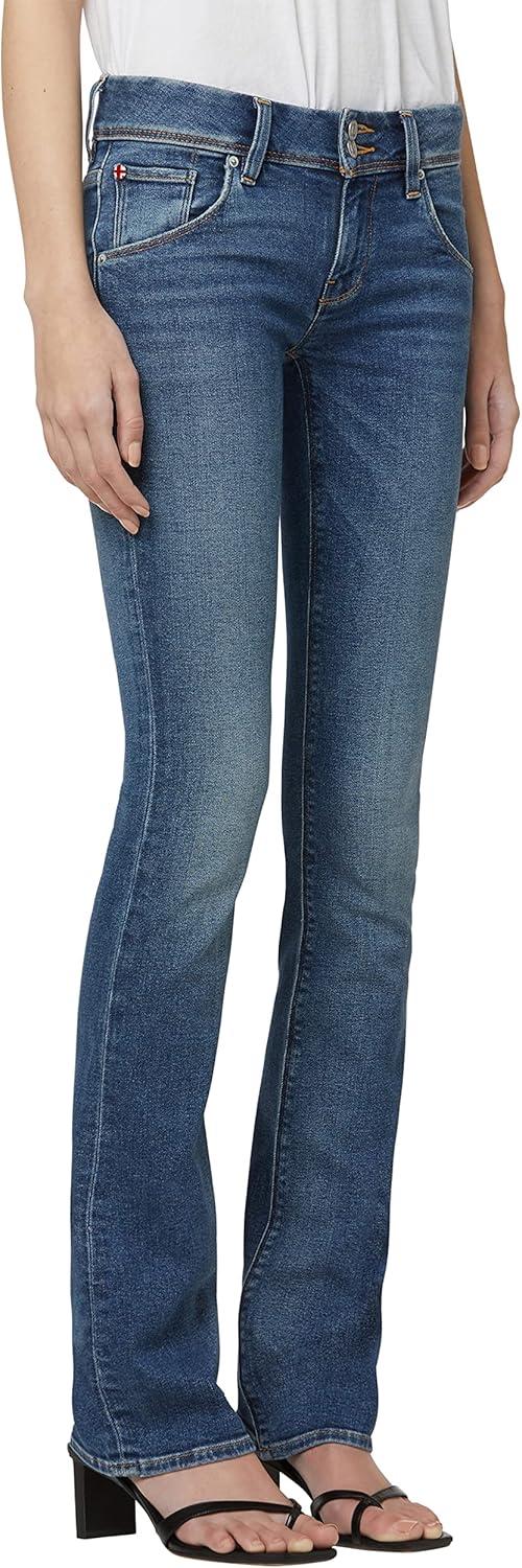imageHUDSON Womens Beth Mid Rise Baby Bootcut Jean with Back Flap PocketsRhythm Rain