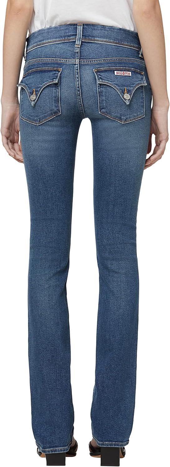 imageHUDSON Womens Beth Mid Rise Baby Bootcut Jean with Back Flap PocketsRhythm Rain