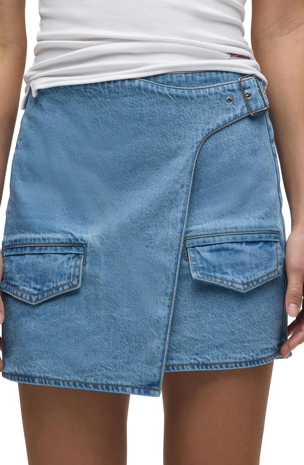 imageHUDSON Womens Curved Hem Mini SkirtMountain