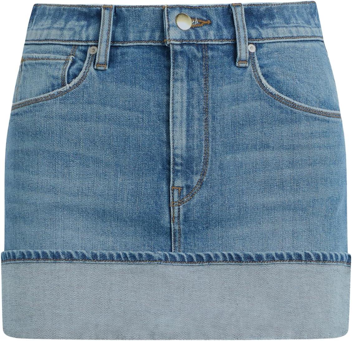 imageHUDSON Womens Curved Hem Mini SkirtParkwood