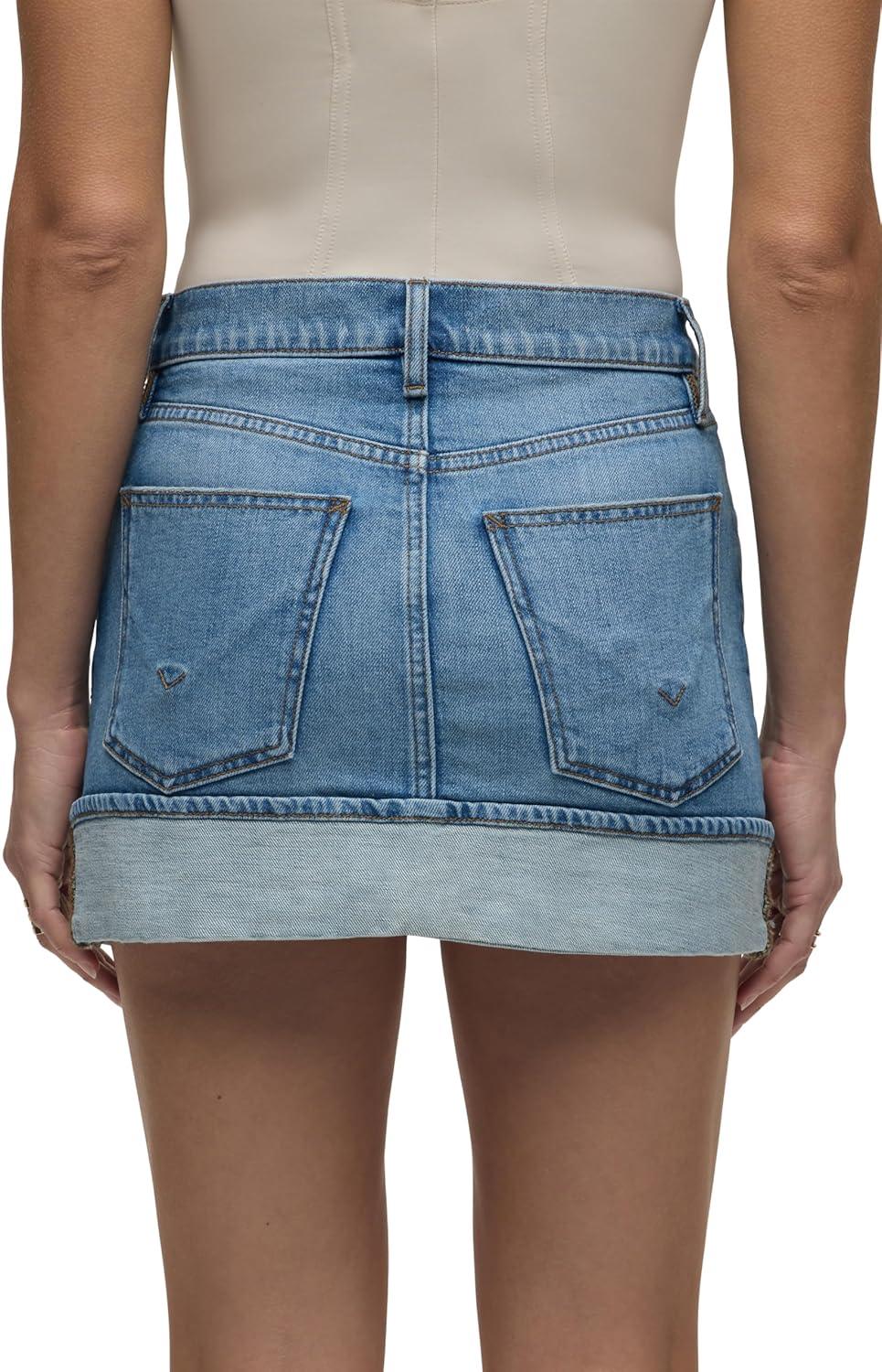 imageHUDSON Womens Curved Hem Mini SkirtParkwood