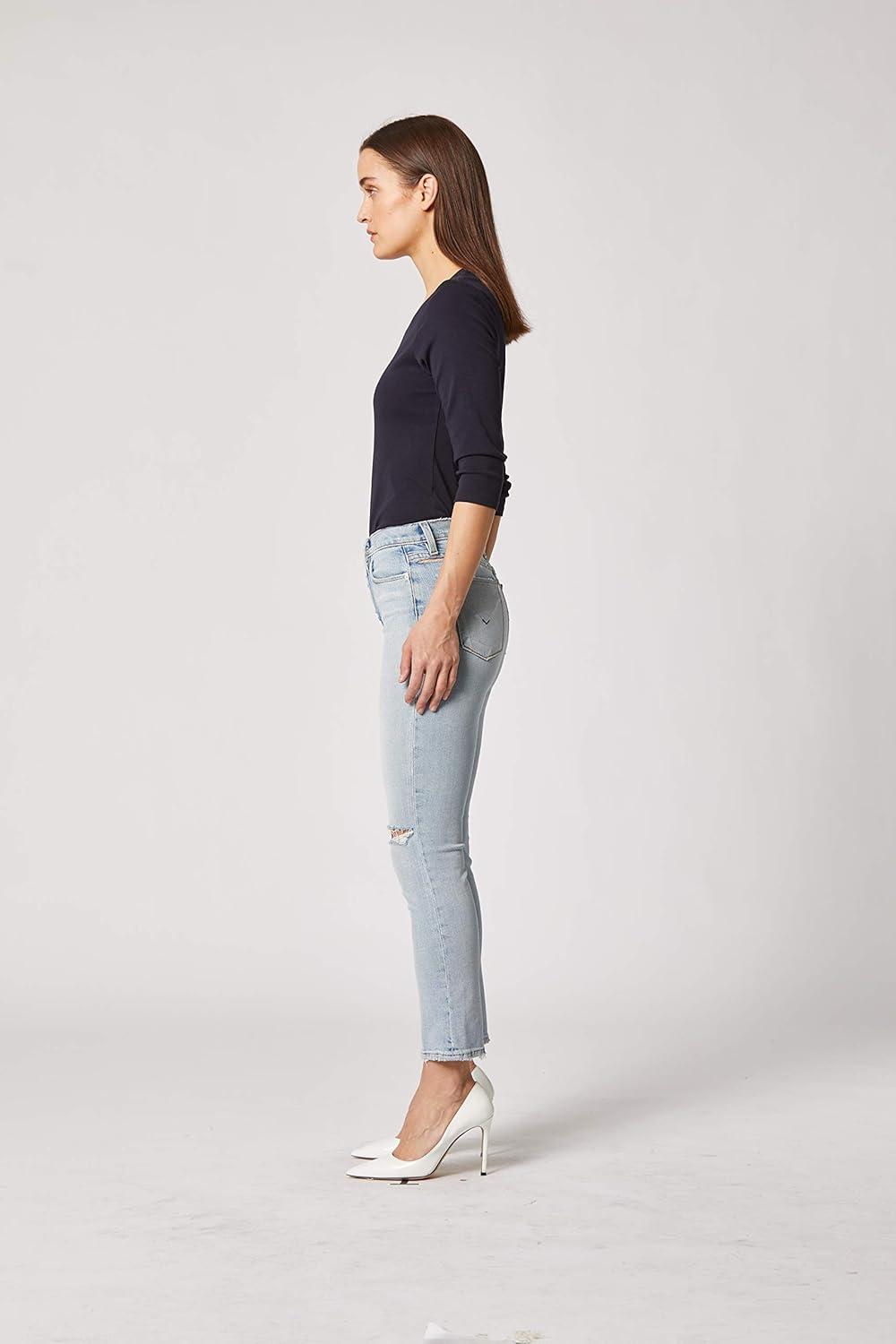 imageHUDSON Womens Holly High Rise Cropped Straight Leg JeanDown N Out