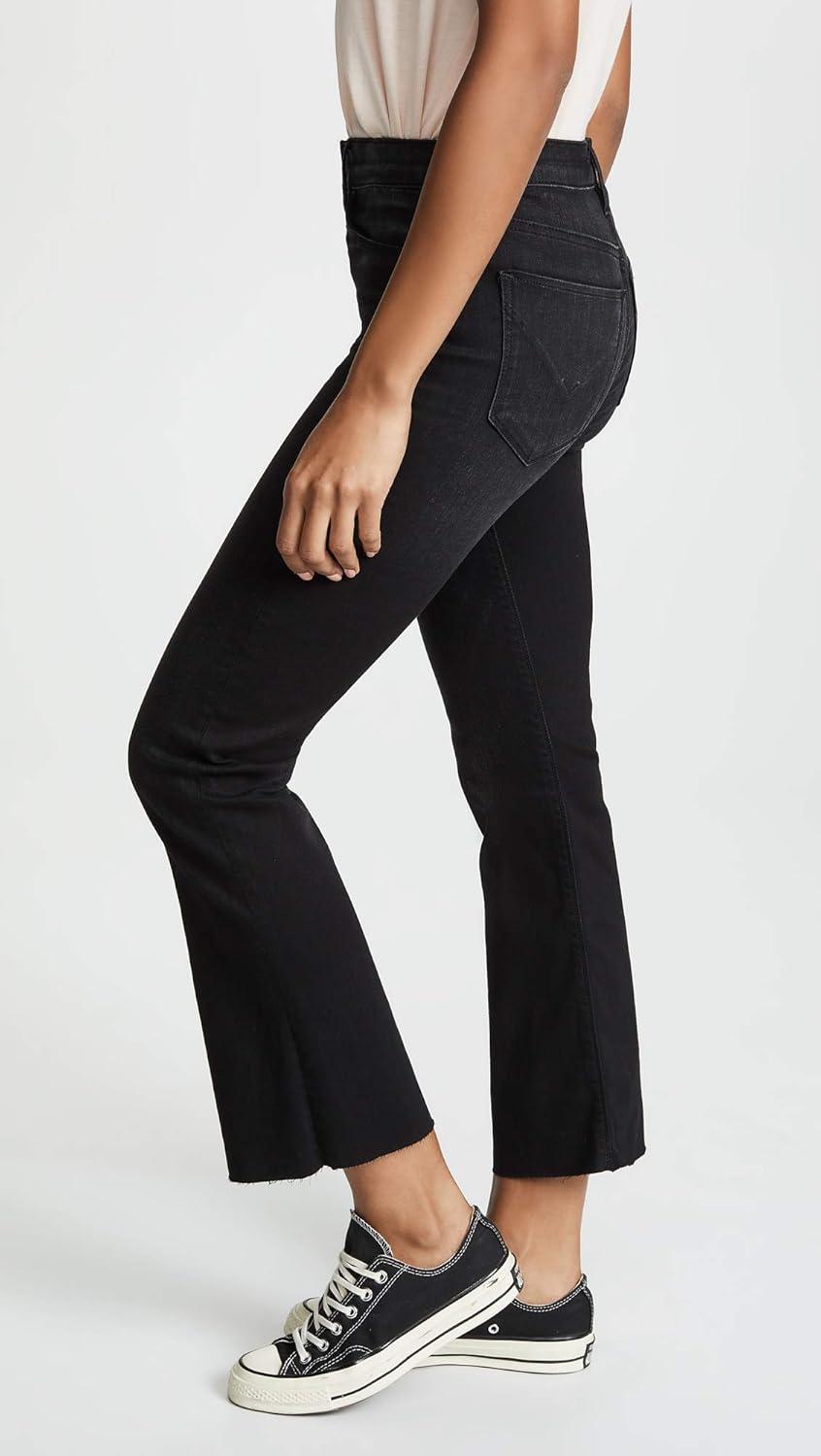 imageHUDSON Womens Holly High Rise Flare Crop Raw Hem 5 Pocket JeanBlack Hound