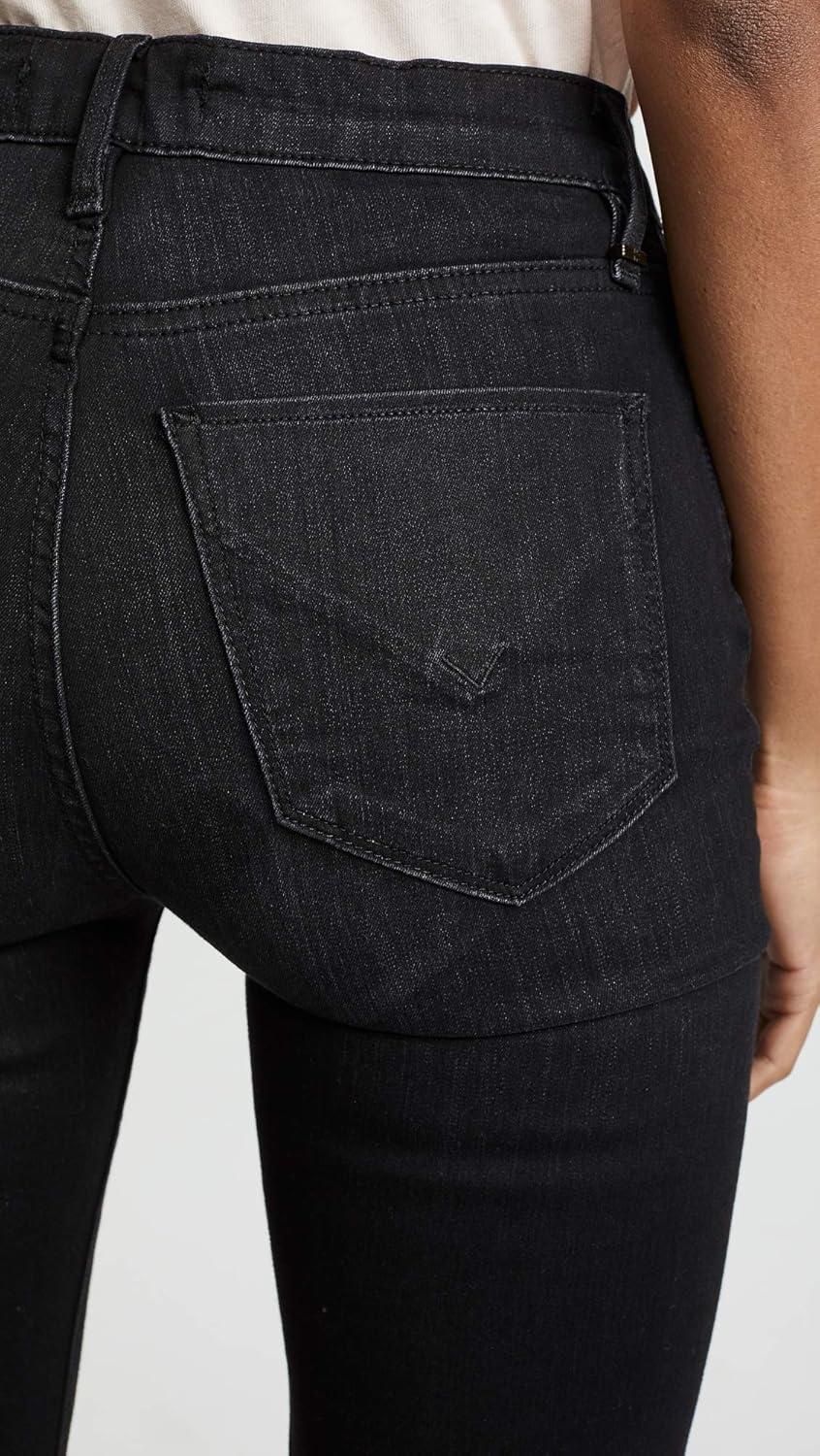 imageHUDSON Womens Holly High Rise Flare Crop Raw Hem 5 Pocket JeanBlack Hound