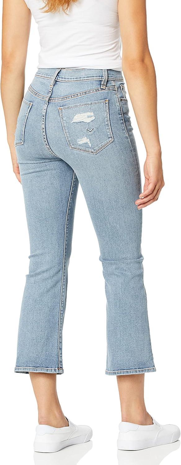 imageHUDSON Womens Holly High Rise Flare Crop Raw Hem 5 Pocket JeanFriction