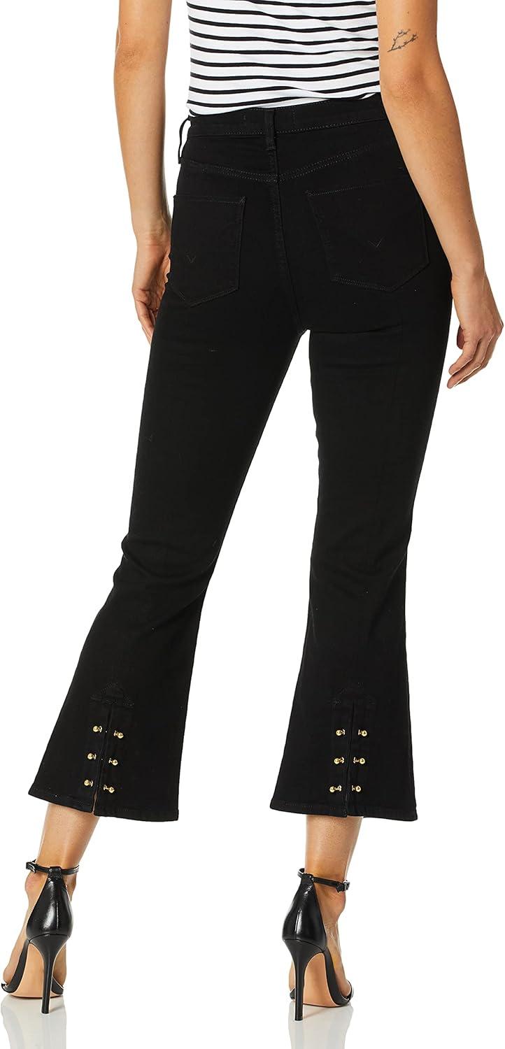 imageHUDSON Womens Holly High Rise Flare Crop Raw Hem 5 Pocket JeanNocturnal