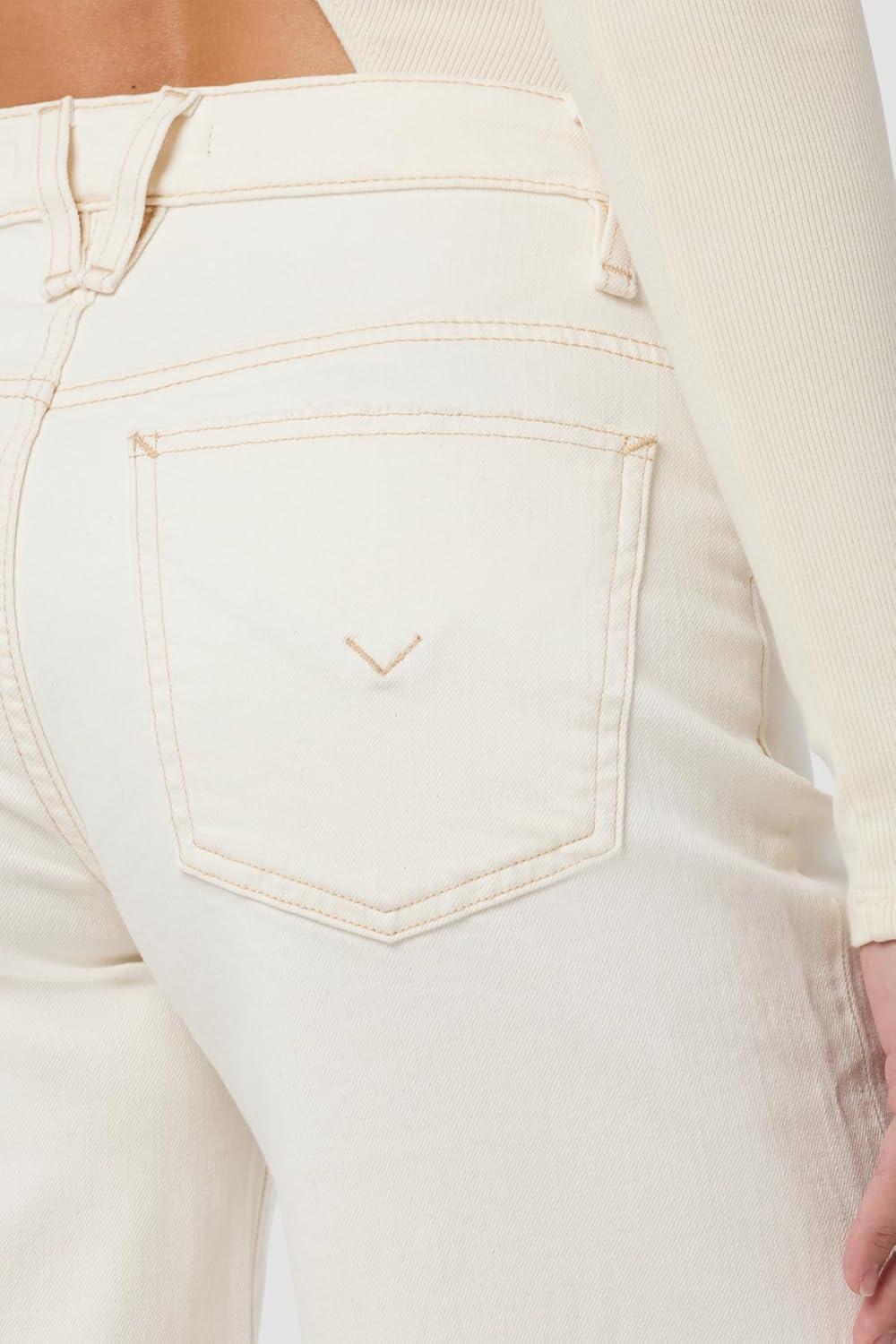 imageHUDSON Womens James Maternity Wide Leg Crop JeanEcru Dest Hem