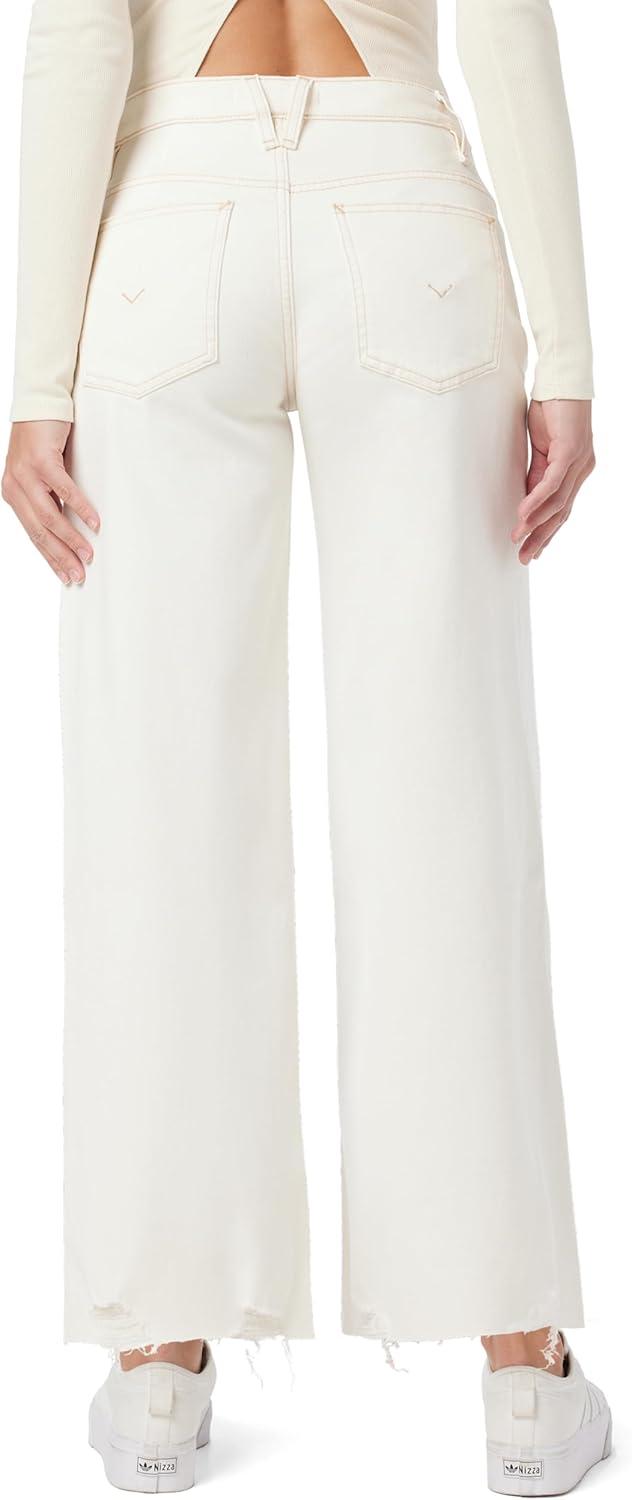 imageHUDSON Womens James Maternity Wide Leg Crop JeanEcru Dest Hem