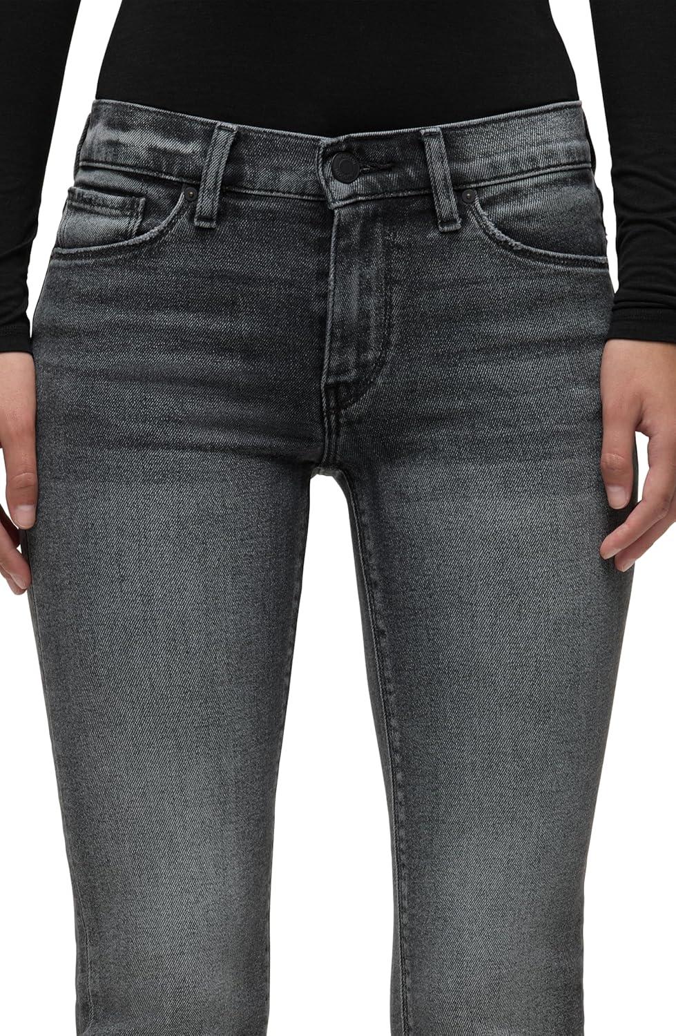 imageHUDSON Womens Nico MidRise Straight Leg Ankle JeanBlack Vortex