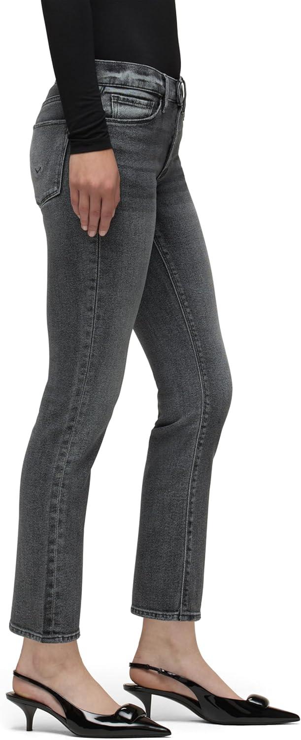 imageHUDSON Womens Nico MidRise Straight Leg Ankle JeanBlack Vortex