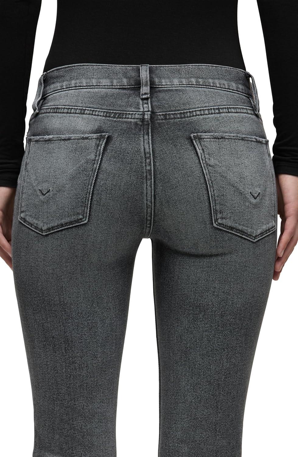 imageHUDSON Womens Nico MidRise Straight Leg Ankle JeanBlack Vortex