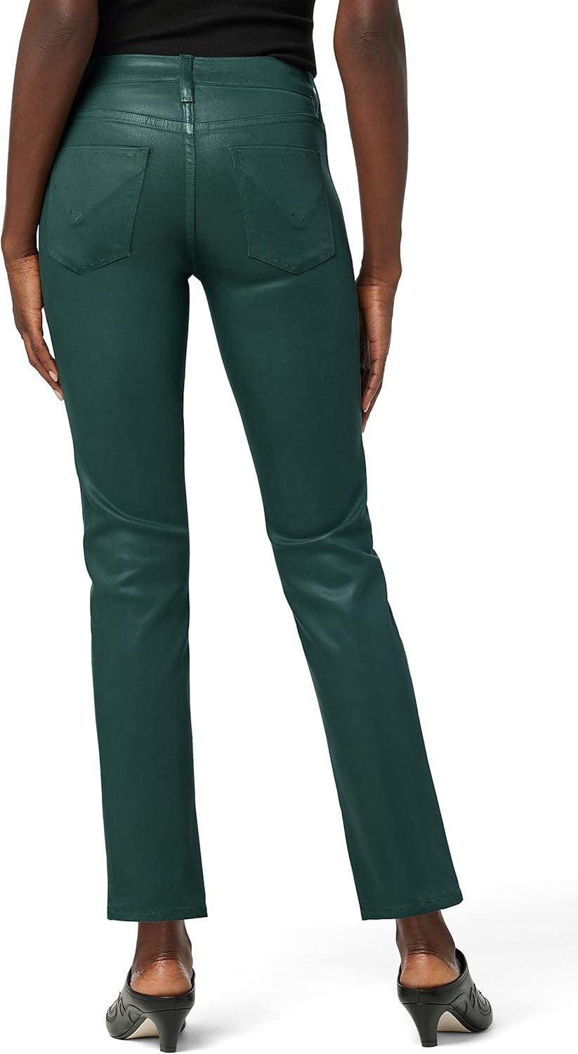 imageHUDSON Womens Nico MidRise Straight Leg Ankle JeanCoated Forest Walk