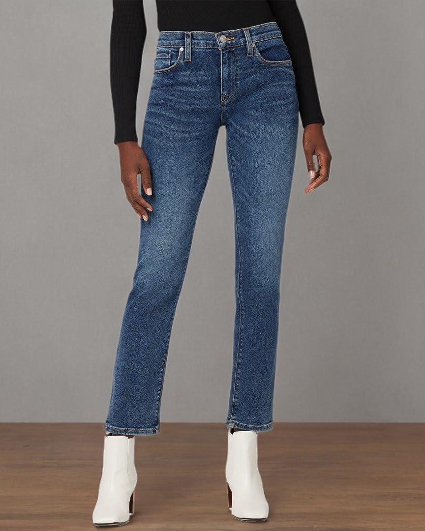 imageHUDSON Womens Nico MidRise Straight Leg Ankle JeanJourney Home