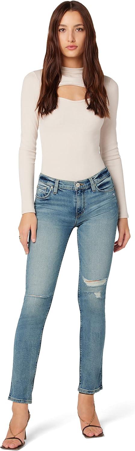 imageHUDSON Womens Nico MidRise Straight Leg Ankle JeanSolar