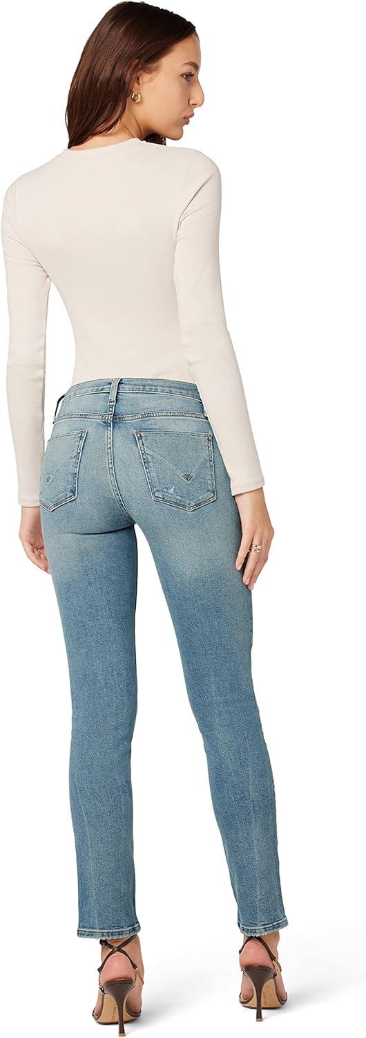 imageHUDSON Womens Nico MidRise Straight Leg Ankle JeanSolar