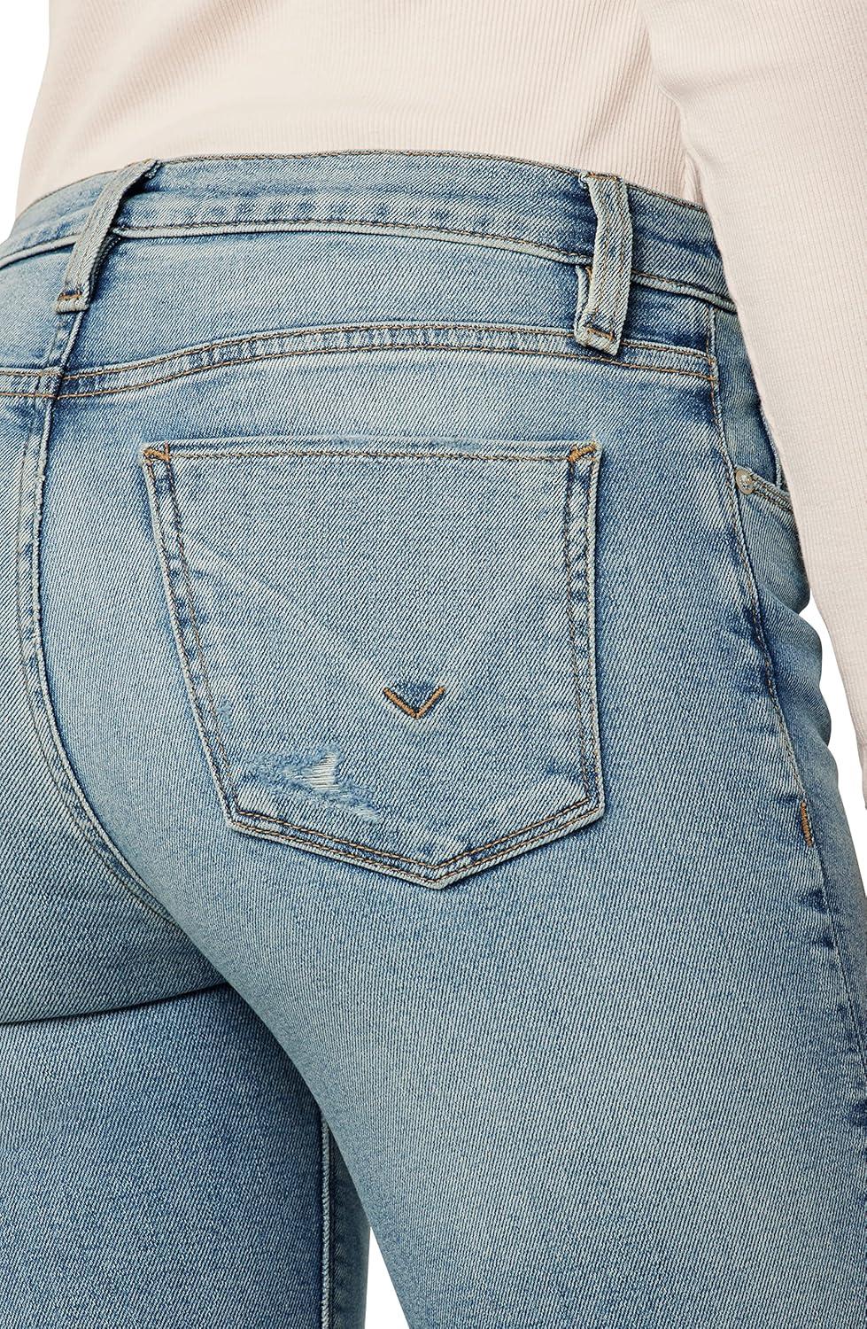 imageHUDSON Womens Nico MidRise Straight Leg Ankle JeanSolar