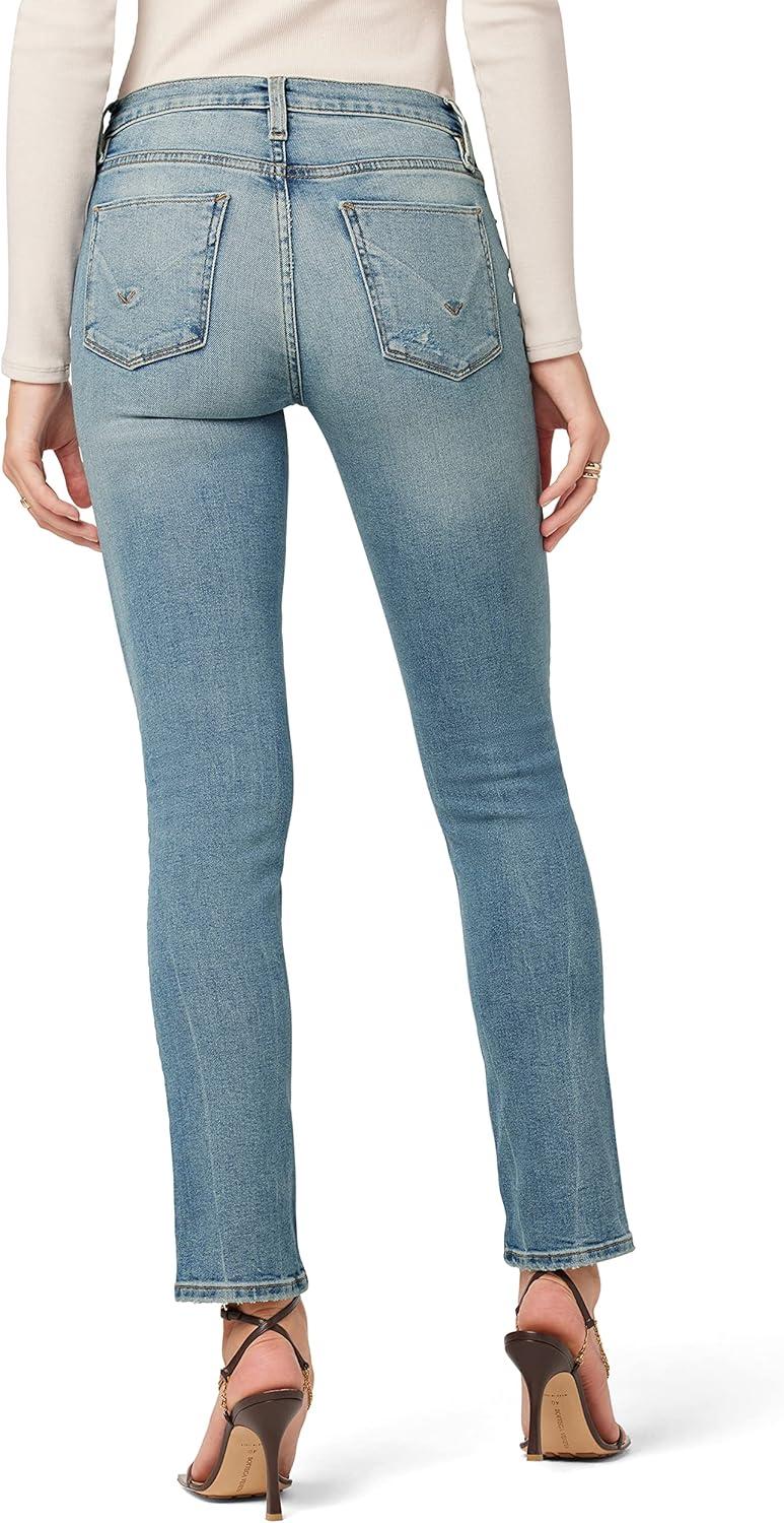 imageHUDSON Womens Nico MidRise Straight Leg Ankle JeanSolar