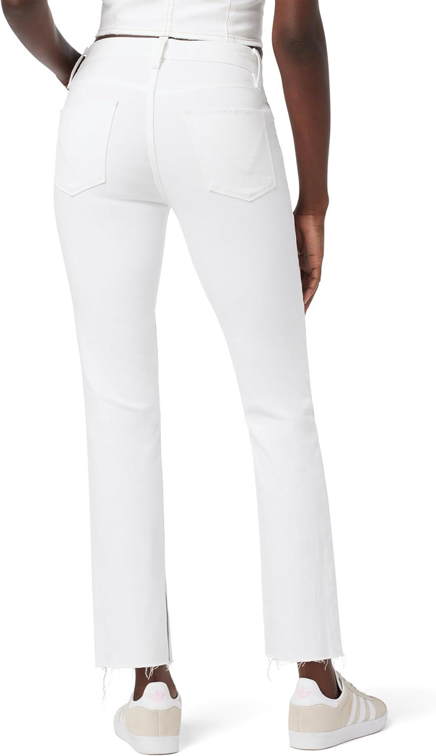 imageHUDSON Womens Nico MidRise Straight Leg Ankle JeanSpring White