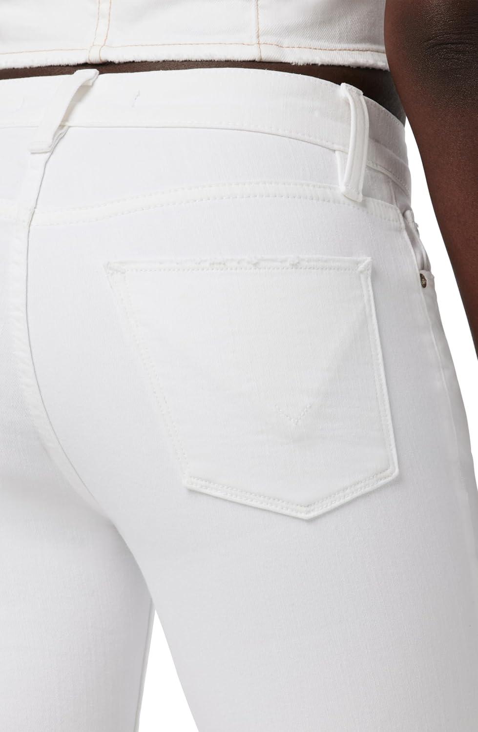 imageHUDSON Womens Nico MidRise Straight Leg Ankle JeanSpring White