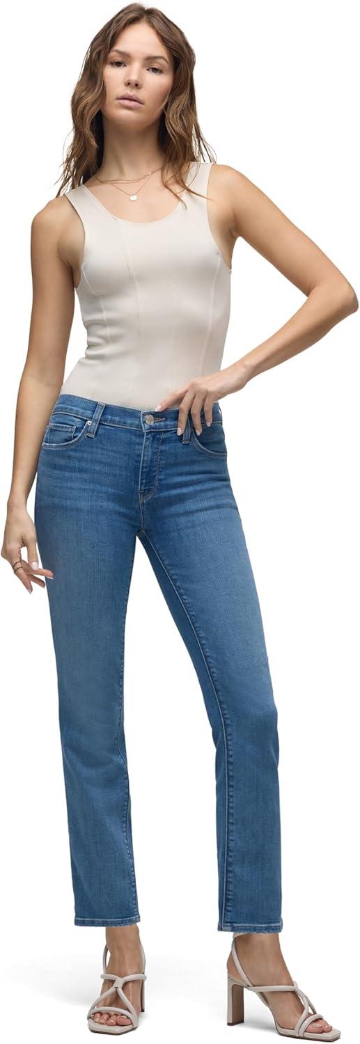 imageHUDSON Womens Nico MidRise Straight Leg Ankle JeanSun Up