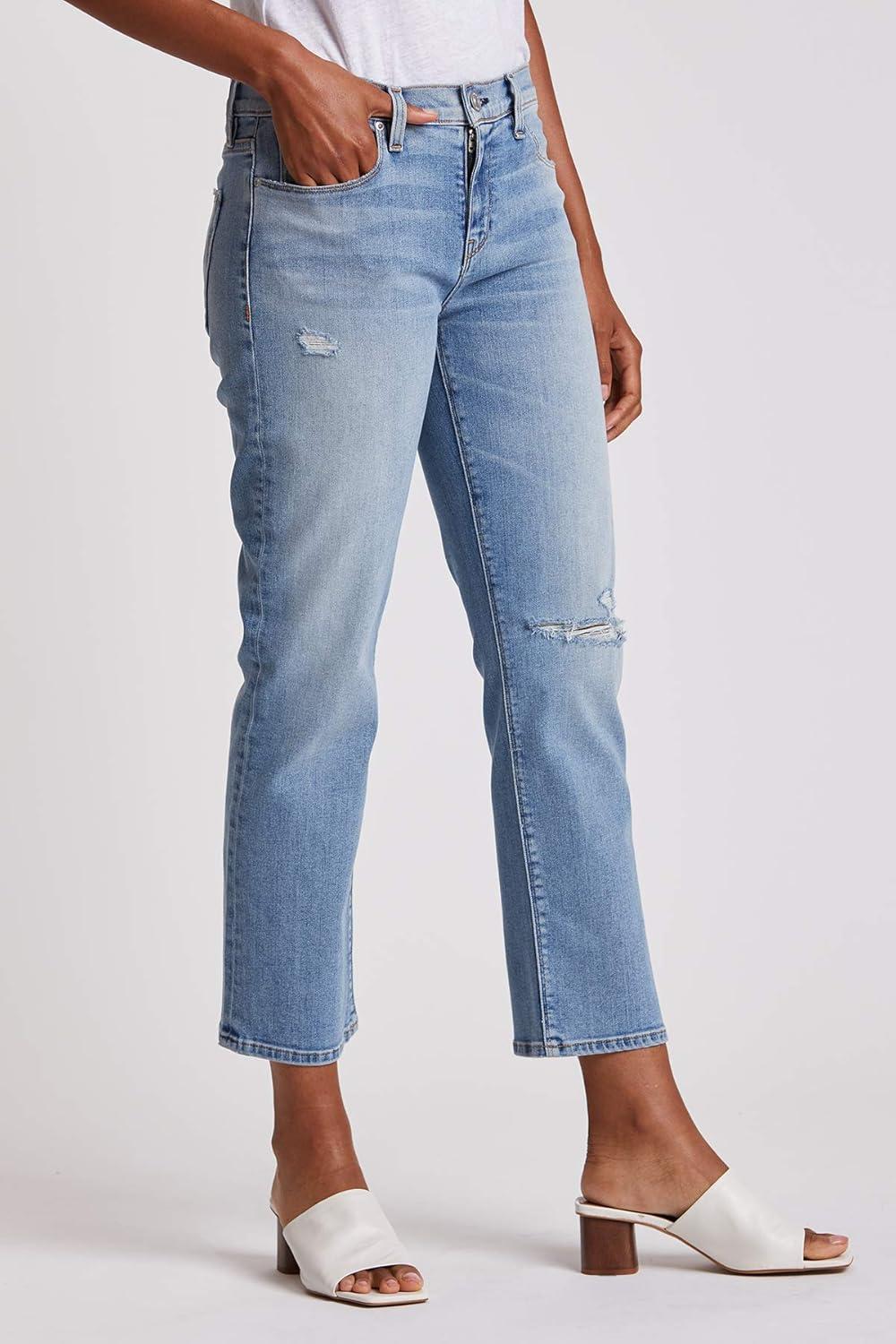 imageHUDSON Womens Nico MidRise Straight Leg Crop JeanRecover