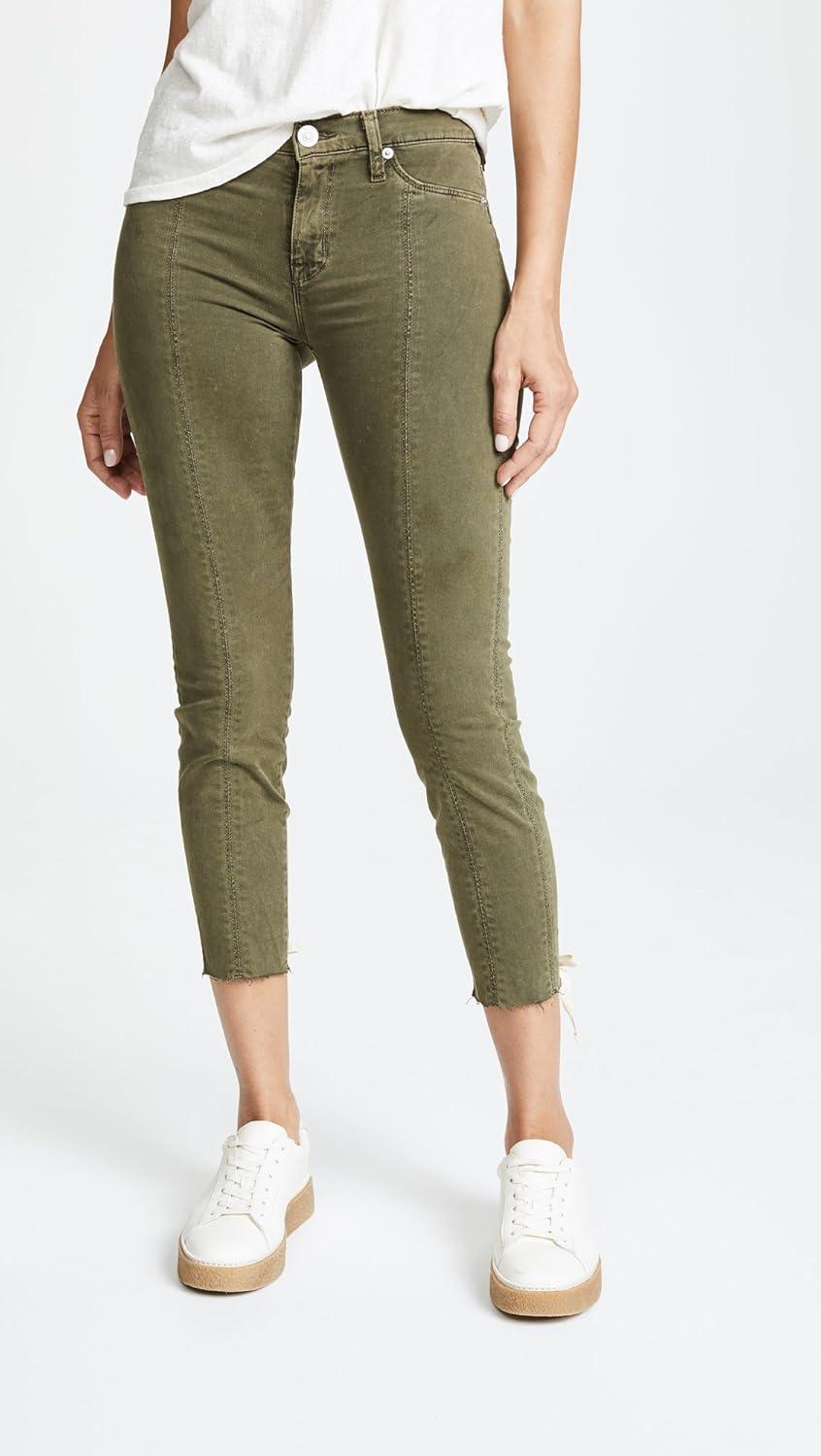 imageHUDSON Womens Nico Midrise Crop Super Skinny 5 Pocket JeanCrushed Olive