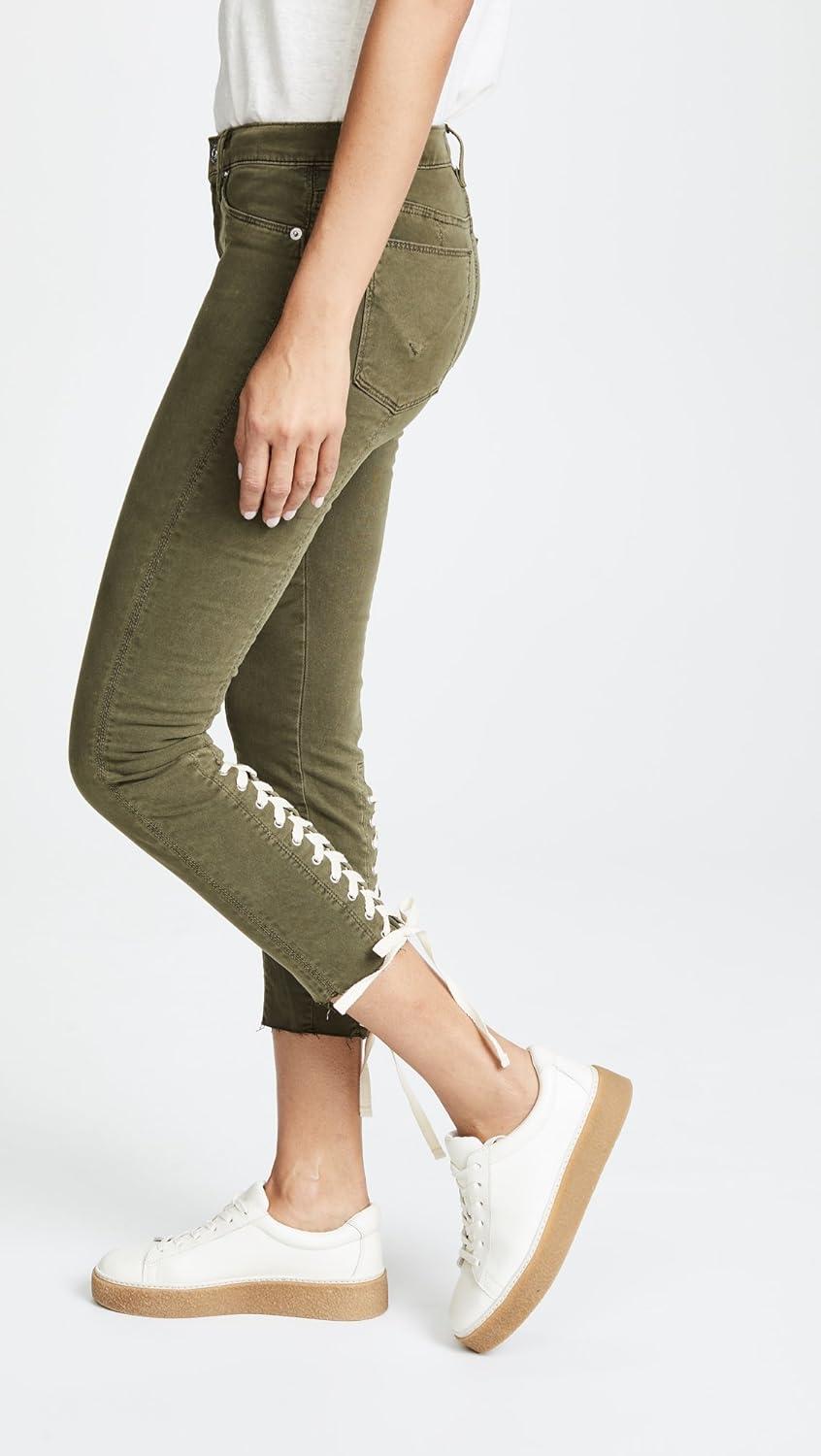 imageHUDSON Womens Nico Midrise Crop Super Skinny 5 Pocket JeanCrushed Olive