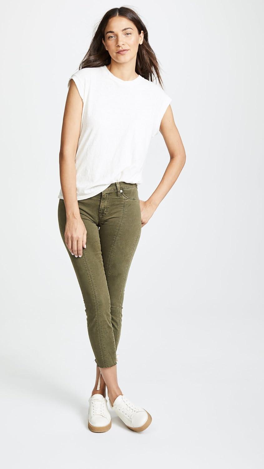 imageHUDSON Womens Nico Midrise Crop Super Skinny 5 Pocket JeanCrushed Olive