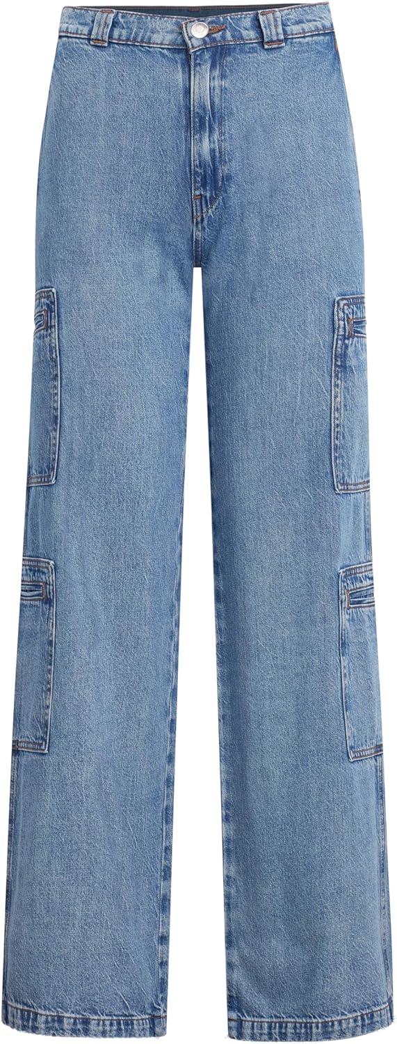 imageHUDSON Womens Petite High Rise Welt Pocket Wide Leg Cargo PantSandlot